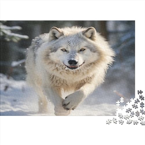 Domineering Arctic Wolf Erwachsene 1000 Teile Gifts Home Decor Puzzle Home Decor Family Challenging Games Geburtstag Educational Game Stress Relief 1000pcs (75x50cm)