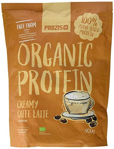 Prozis Organic Vegetable Protein 900 g - Organisches, rein pflanzliches Protein geeignet für Veganer und Vegetarier in zertifizierter Qualität - Cremiger Milchkaffee