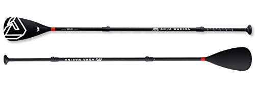Aqua Marina Solid Adjustable Fiberglass iSUP Paddle, Black, 180-220 cm