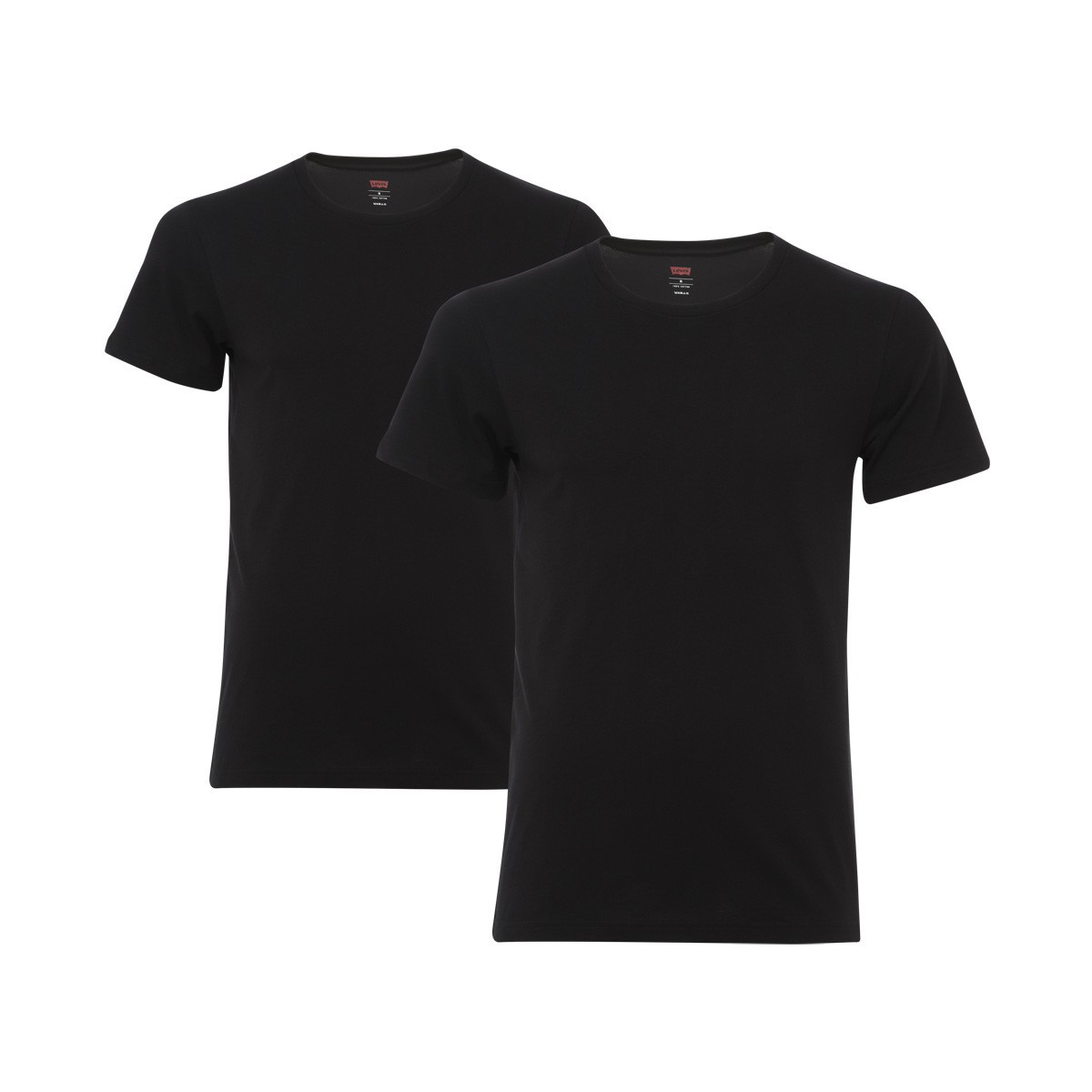 4 er Pack Levis Crew T-Shirt Men Herren Unterhemd Rundhals, Farbe:884 - jet black;Bekleidungsgröße:S