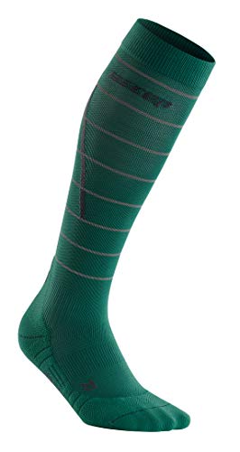 CEP – Reflective Compression Socks für Herren | Reflektierende Laufsocken in grün | Größe III