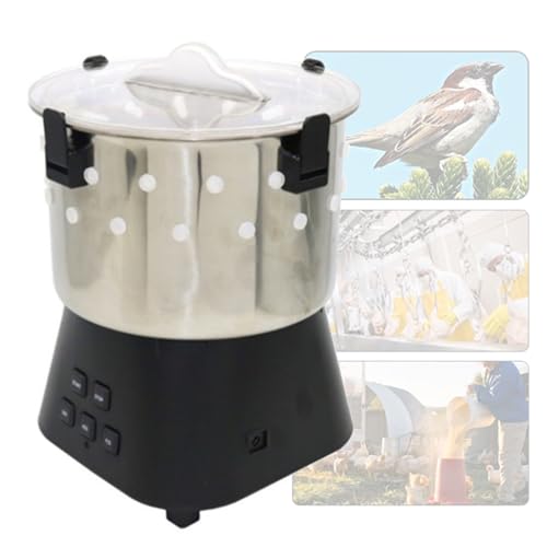 DOZPAL Mini-Geflügel-Vogelhaarentferner – Elektrische Hühnerrupfmaschine aus Edelstahl für Vögel, Wachteln, Tauben und anderes Geflügel – per Hand oder mit Timer