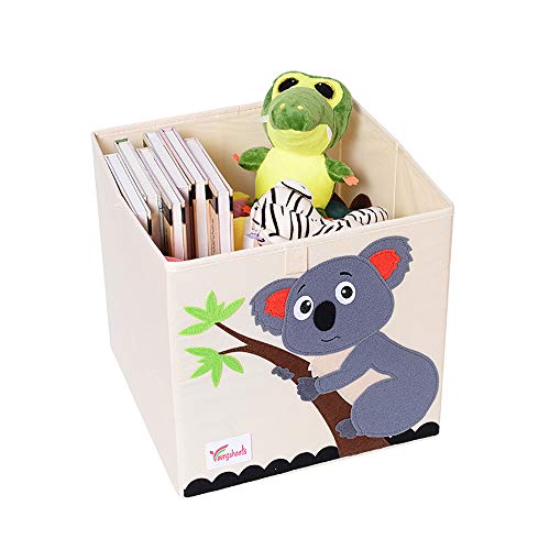 CULASIGN Aufbewahrungsbox und Organisator für Kinderspielzeug,Cartoon Aufbewahrungswürfel Leinwand Faltbare Spielzeug Aufbewahrungsbox mit Griffen (Koala)