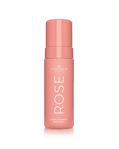 COCOSOLIS ROSE Clean & Hydrate Face Foam porentiefe Gesichtsreinigung Reinigungsschaum mit Feuchtigkeit spendender Hyaluronsäure und Glyzerin