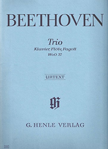 Flötentrio G-dur WoO 37 für Klavier, Flöte und Fagott: Besetzung: Kammermusik mit Blasinstrumenten (G. Henle Urtext-Ausgabe)
