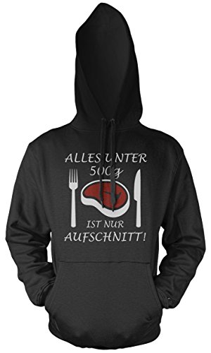Uglyshirt89 Nur Aufschnitt Männer und Herren Kapuzenpullover | Grillen BBQ Steak (4XL)