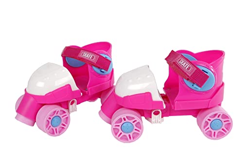 Kids Globe 720522 Rollschuhe rosa (Größenverstellbar 24-30, Inliner für Kinder, Skates mit Lernhilfe), Größe