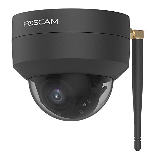 FOSCAM D4Z 4 MP 2K Dual-Band WLAN PTZ Dome Überwachungskamera mit 4-Fach optischem Zoom, Wetterfest IP66 und vandalismusgeschützt IK10, Nachtsicht bis 20 m, Menschenerkennung / Schwarz