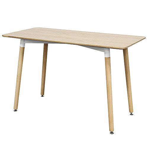 Esstisch aus Holz, rechteckig, Esstisch, skandinavisches Design, Küchentisch für 4-6 Personen, quadratisch, 110 x 60 x 75 cm