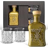 BOLT Gin Sonderedition GOLD Geschenk aus Deutschland Edelmanufaktur Luxus Dry Gin Tresor wilde Bergamotte und Kardamom Geschenkset mit 2 Gläsern TOP Qualität
