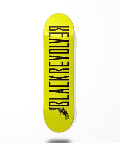 Skateboard Skateboard Deck Board Black Revolver Color Yellow Black 8.7