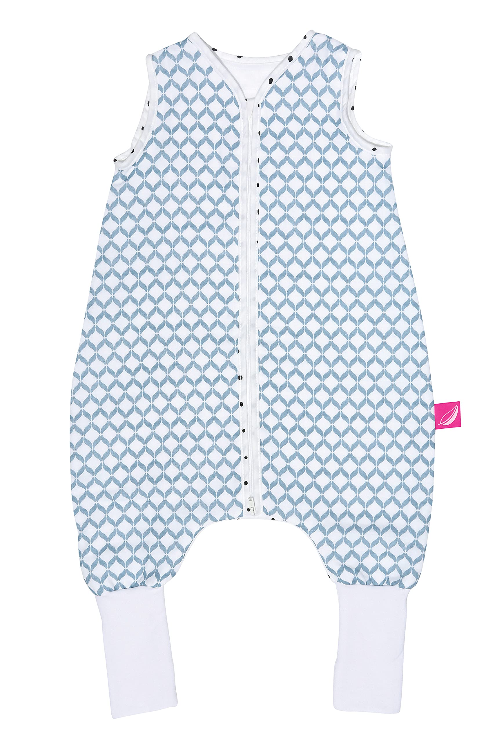 Babyschlafsack mit Beinen Sommerschlafsack aus Baumwollmusselin von Motherhood - Größe: 1-1,5 Jahre, blau classics