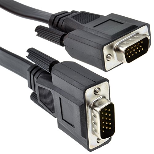 kenable Flach 15 Polig VGA Kabel Für PC Laptop Zum Monitore oder TV Männlich Zum Männlich 10 m [10 Meter/10m]