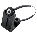 Jabra Pro 930 MS DECT Kabelloses On-Ear Stereo Headset - Skype for Business zertifiziert - HD Voice und Noise Cancelling - zur Verwendung mit Softphones in Europa - EU-Stecker, Schwarz