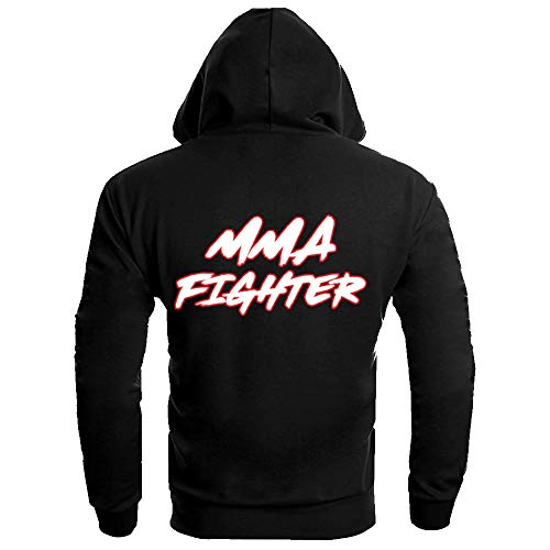 Dynamix Athletics Hoodie MMA Fighter Schwarz Kapuzenpullover Sweater Sweatshirt mit Kapuze für Herren (M)