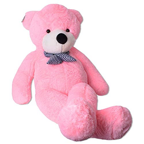 TE-Trend Rosa Riesen Plüsch Teddybär XXL Großer Teddy Bär Kuschelbär Kuscheltier Schleife 150 cm Plüschbär Pink