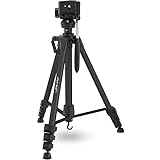 InLine 48015B Stativ für Digitalkameras und Videokameras, Aluminium, schwarz, Höhe max. 1,56m