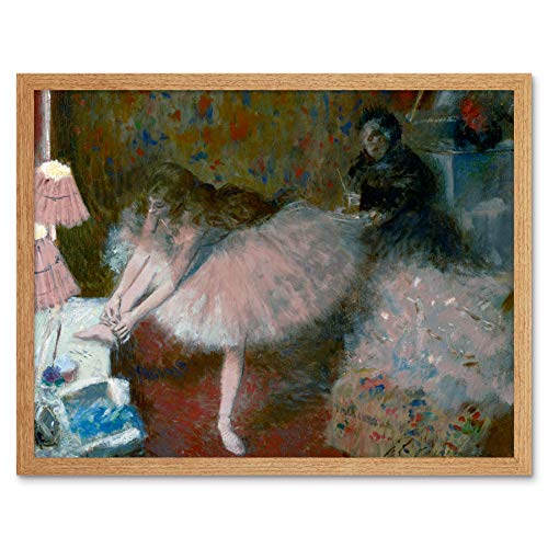 Jean Louis Forain Dancer In Her Dressing Room Painting Art Print Framed Poster Wall Decor 12x16 inch T�nzer Kleid Gem�lde Wand Deko