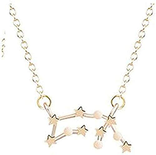 Halskette Edelstahl Astrologie Sternzeichen Halskette Frauen 12 Konstellation Horoskop Gold Paar Halsketten Männer Schmuck Mädchen Geschenke