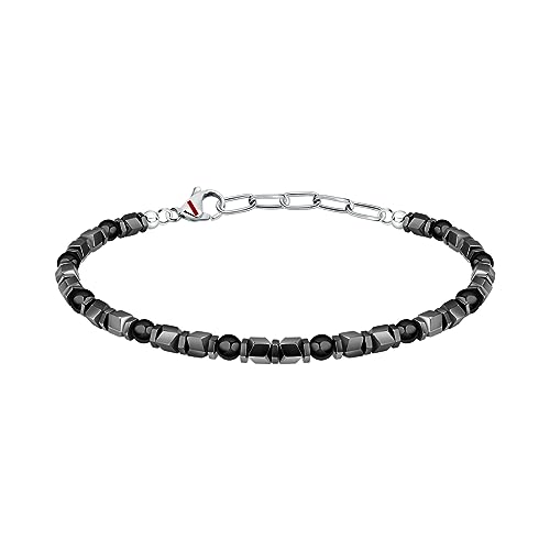 Sector No Limits Basic Bracelet Homme, en acier, émail, hématite, agate noire - SZS97