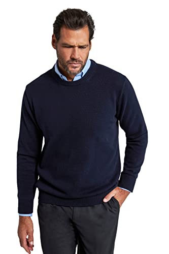 JP 1880 Herren große Größen bis 7XL, Pullover, Sweatshirt aus Strick, JP1880-Stick, Reine Baumwolle, schwarz 3XL 708261 10-3XL