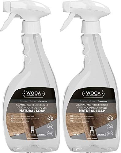 WOCA 2X Naturseife Spray Sprühseife Natur 750 ml inkl. Trevendo® Microfasertuch
