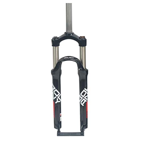CHICTI 24" Mountainbike Federgabel, Aluminiumlegierung Scheibenbremse Schultersteuerung Dämpfungseinstellung 1-1/8" 100 Mm Fahren Fahrradteile (Color : A, Size : 24inch)
