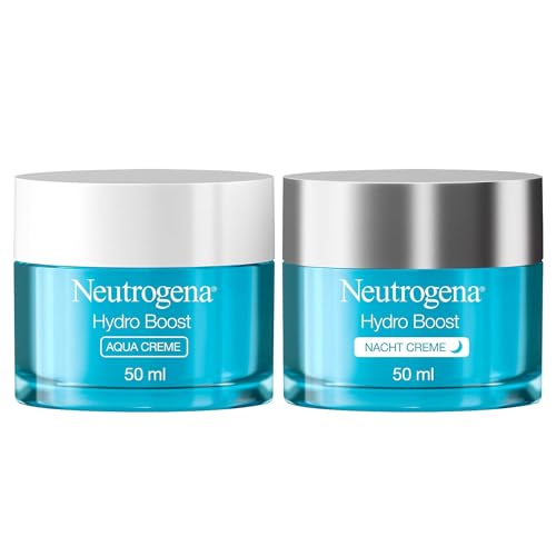 Neutrogena Hydro Boost Tag & Nacht Gesichtspflege Set mit Aqua Creme (50 ml) und Nacht Creme (50 ml)
