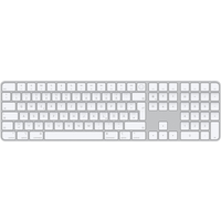 Apple Magic Keyboard with Touch ID and Numeric Keypad - Tastatur - Bluetooth - QWERTZ - Deutsch - Silber - für iMac (Anfang 2021), Mac mini (Ende 2020), MacBook Air (Ende 2020), MacBook Pro (Ende 2020) (MK2C3D/A)