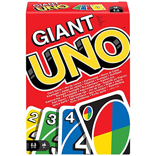 Mattel Games GRL91 - UNO Giant Kartenspiel für die ganze Familie mit 108 übergroßen Karten