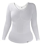 HEAT HOLDERS - Damen Warm Thermo Baumwolle Langarm Unterhemd (L/XL (40-52" Bust), White)
