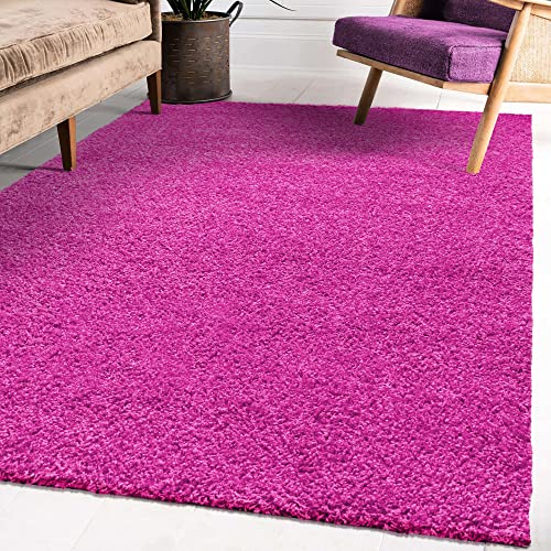 Impression Wohnzimmerteppich - Hochwertiger Öko-Tex zertifizierter Flächenteppich - Solid Color Teppich Rosa - Größe 80x150