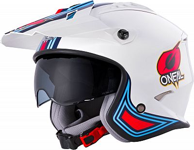 Oneal Volt Helmet MN1 White/Red/Blue S (55/56cm) Motorradhelm MX-Motocross, Erwachsene, Unisex