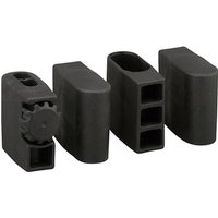 SIEGER Fußkappen-Set, schwarz, Hart-Polyethylen (HDPE)