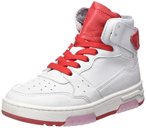 HIP H1010 Sneaker, White Red, 34 EU