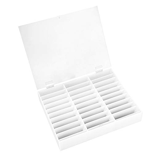 Nail Art Box Gefälschte Nagelvitrine Nail Art Dekorationsbehälter Leere Nagelspitzen Aufbewahrungsbox(Weiß)
