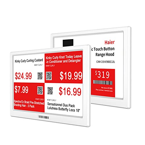 YAL75 YalaTech esl white supermarket e ink display epaper esl price tag wireless electronic shelf label 7.5" Lite Series