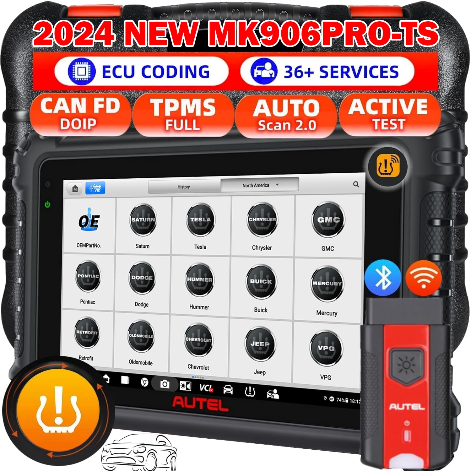 Autel MaxiCOM MK906 PRO-TS Android 10, 2024 Superschnelle Ver von MK906 PRO TS MaxiSys MS906 PRO-TS MS906 PRO MS906TS MS906 MK908 II, Top TPMS-Programmierung, ECU-Codierung, 36+ Dienste, AutoScan 2.0