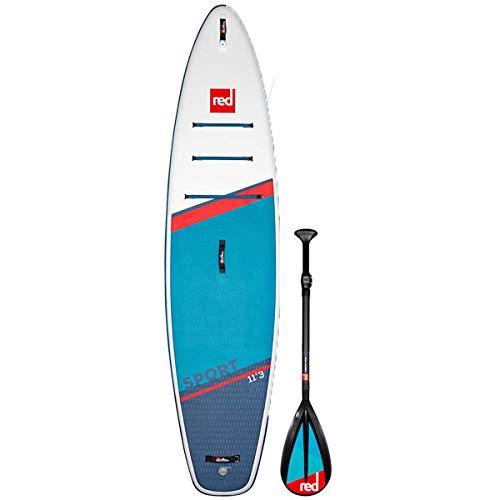 Red Paddle Unisex – Erwachsene 11’3″ Sport + Carbon 50 Nylon Tabelle Sup Und Paddle, Mehrfarbig, Uni
