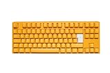 Ducky One 3 Yellow - Mechanische Gaming Tastatur Deutsches Layout im TKL-Format (80% Keyboard) mit Cherry MX Clear Switches, Hot-Swap-fähig (Kailh-Sockeln) und RGB-Beleuchtung