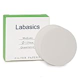 Labasics Quantitative Filterpapier Kreise, Zellulose Filterpapier mit 125mm Durchmesser und Einer Filtrationsgeschwindigkeit von 20 Mikron, Packung mit 100 Stück