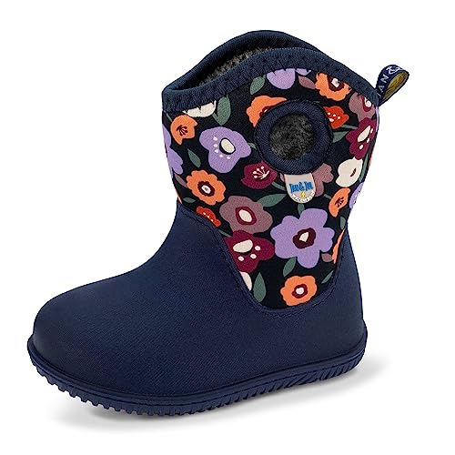 Jan & Jul Waterproof Winter Boots for Toddler Girls (Winter Flowers, Size 22.5 EU)