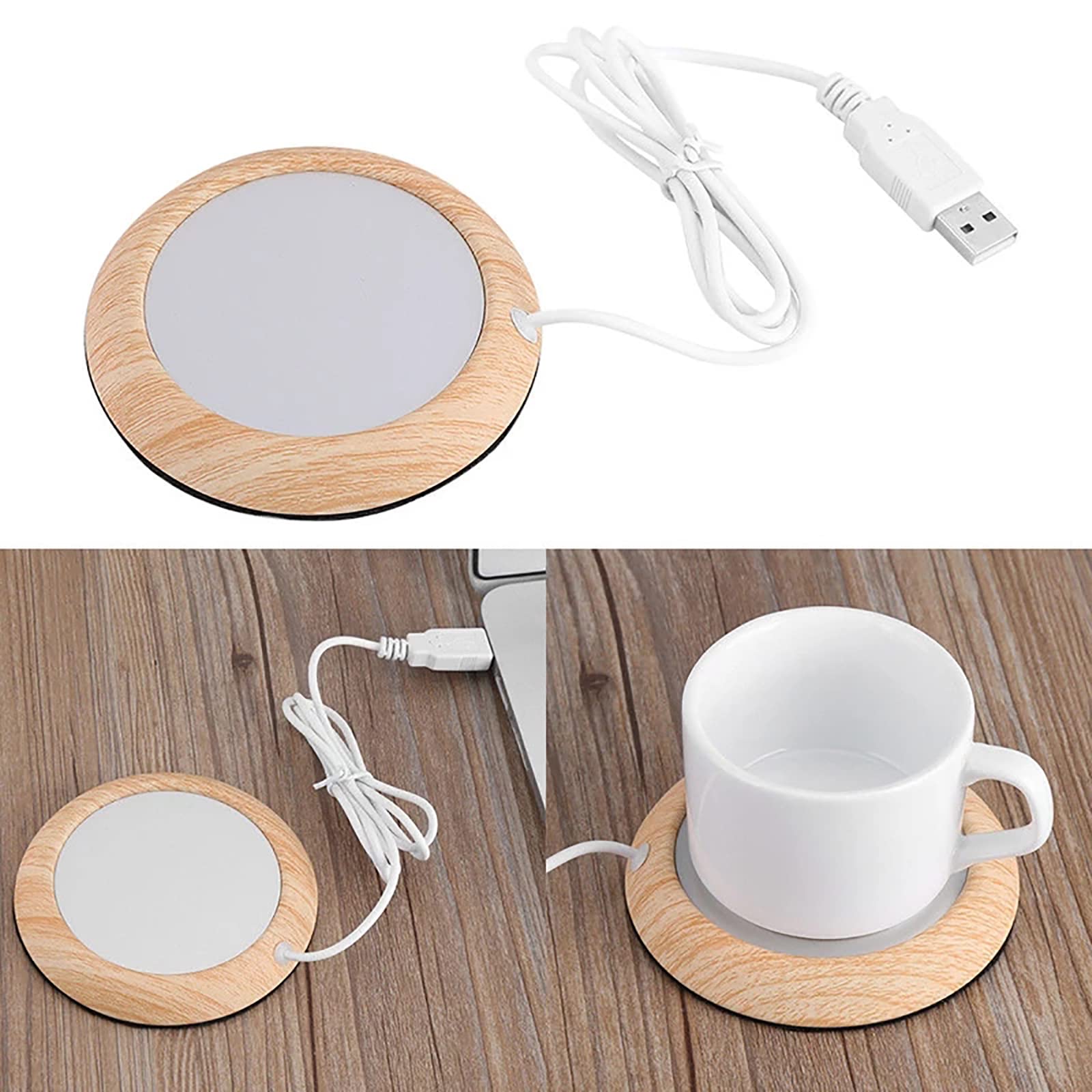 Tassenwärmer Getränkewärmer USB Kaffeewärmer Teewärmer Multifunktionale Becher Wärmehaltungsplatte Mug Warmer, mit Elektrischer Heizplatte für Büro, Hausgebrauch