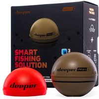 Deeper Chirp Plus 2 Smart Sonar Castable and Portable WiFi Fish Finder for Kayaks and Boats and on Shore Carp Fishing Wireless Fishfinder (Desert Sand, 16 Hour Battery Life)
