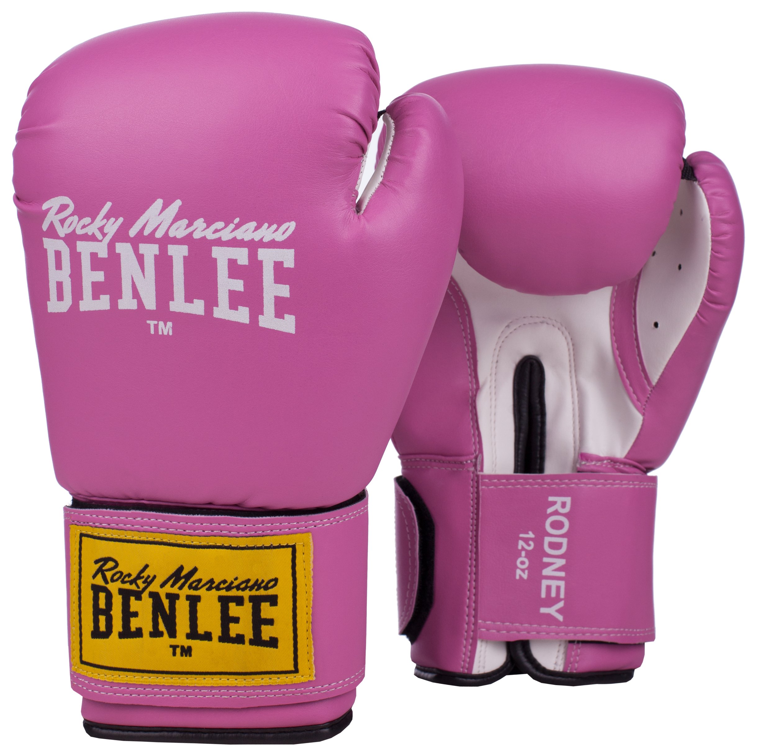 BENLEE Boxhandschuhe aus Artificial Leather Rodney Pink/White 10 oz