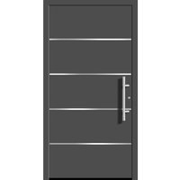 Aluminium-Haustür Moderno M480/P 110 x 210 cm Anthrazit Metallic Anschlag Rechts