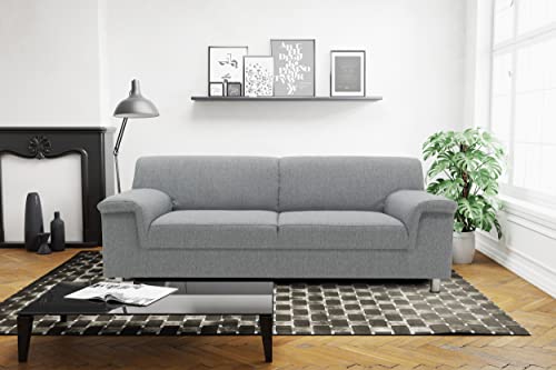 DOMO. collection Jamie Sofa 2er Couch, Garnitur 2 Sitzer, grau, 193 x 80 x 72 cm