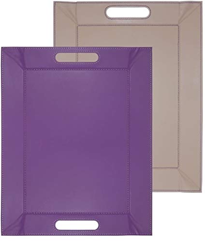 Freeform Tablett, mit Griffen, Violett, 55 x 41 cm