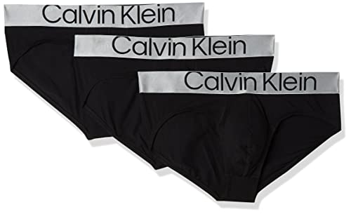 Calvin Klein Herren HIP Brief 3PK Retroshorts, Black, M
