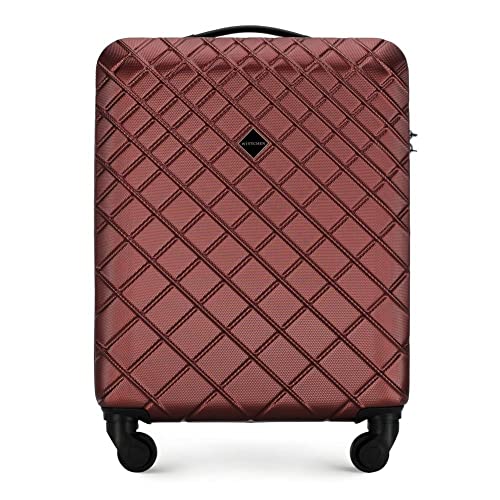 WITTCHEN Koffer – Handgepäck | hartschalen, Material: ABS | hochwertiger und Stabiler | Burgund | 36 L | 55x40x20 cm